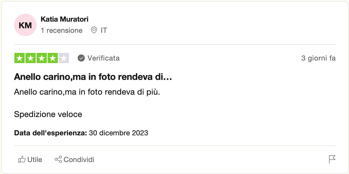 Dicono di noi su Trustpilot